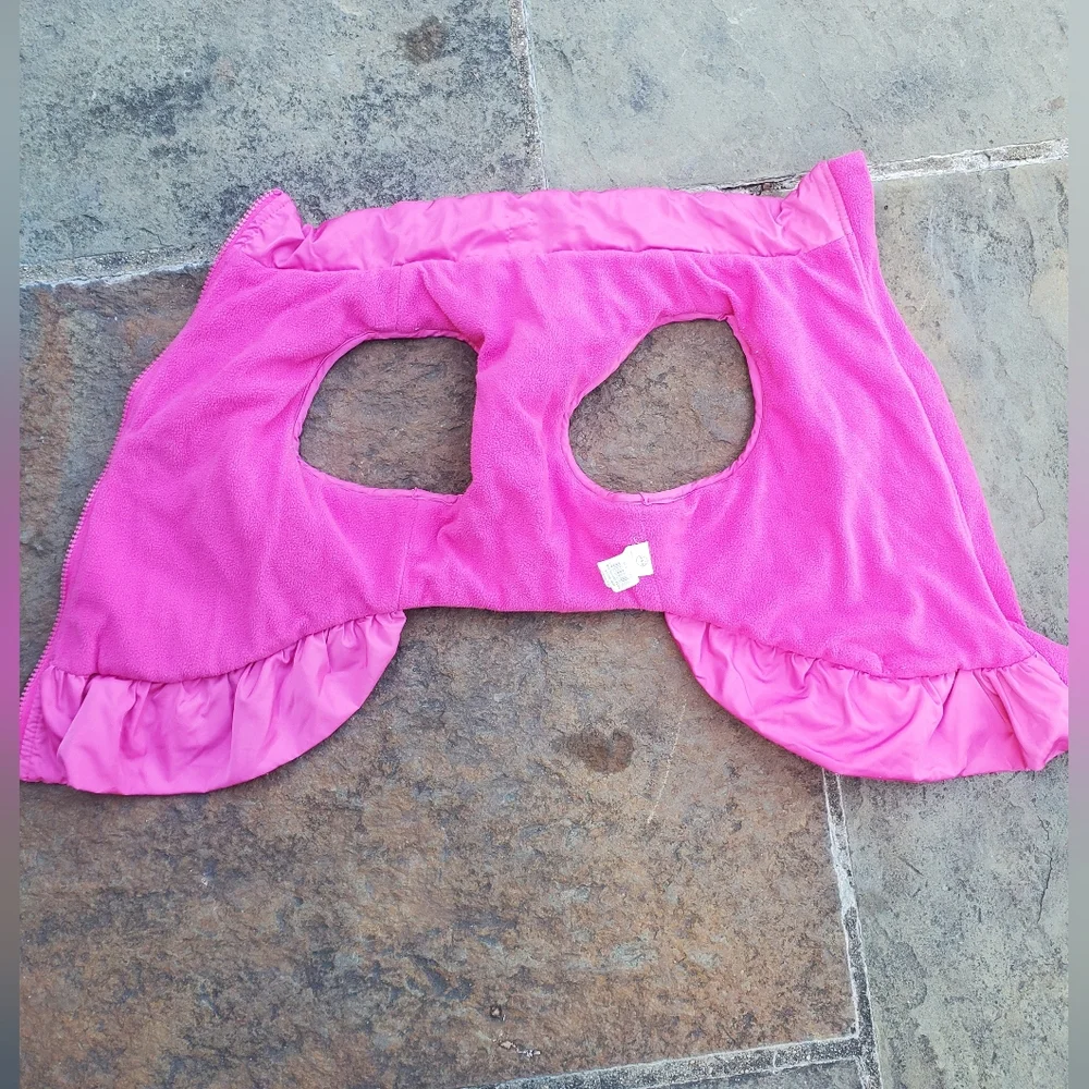 Dog's Pink Puffer Vest with Bow Detail Size L